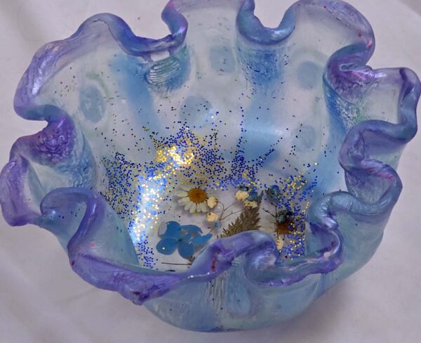 Blue Resin Decorative Bowl