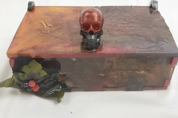 Spooky Halloween Resin Box: Jewelry, Makeup, and Candy Storage - Image 3