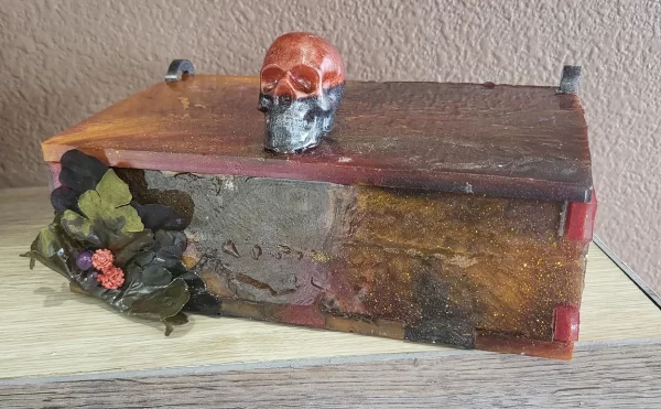 Spooky Halloween Resin Box: Jewelry, Makeup, and Candy Storage