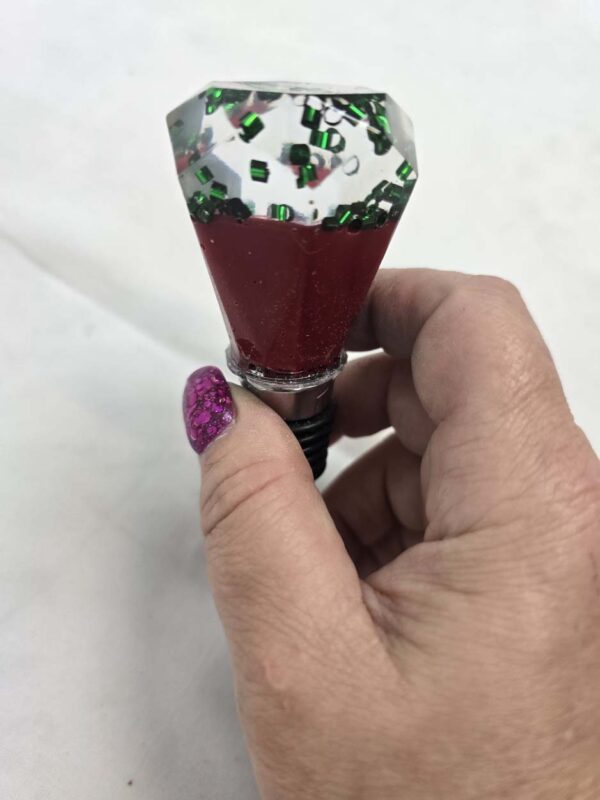 Christmas-Themed Resin Wine Stopper - Image 2